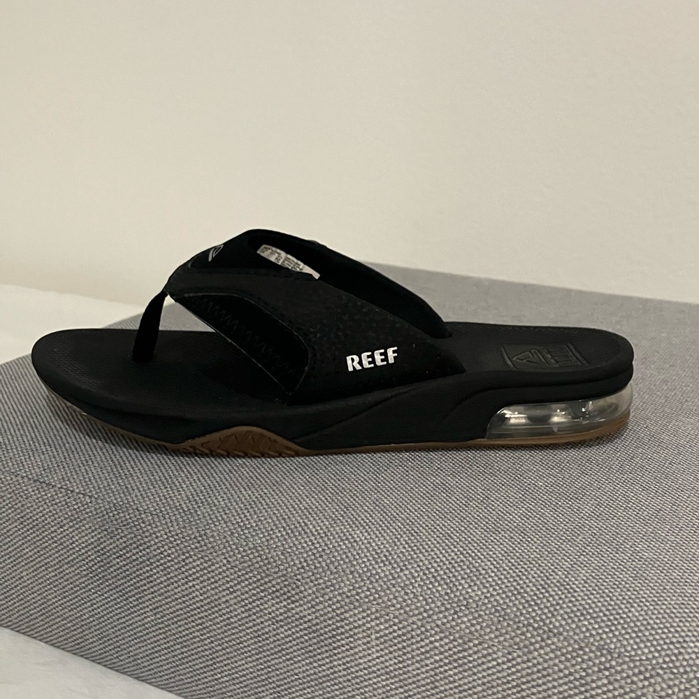 Reef Fanning Boys Black Comfort Sandals